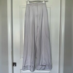 White Wide-Leg Trousers